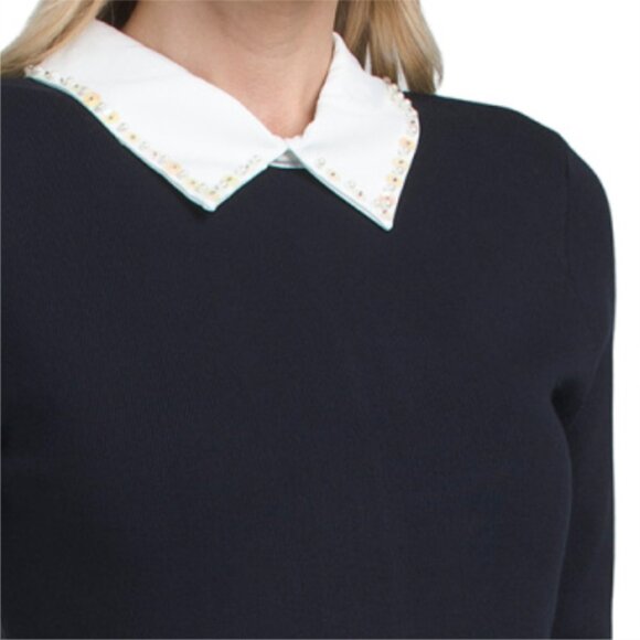 NANETTE LEPORE Collared Sweater Mini Dress - Picture 3 of 3